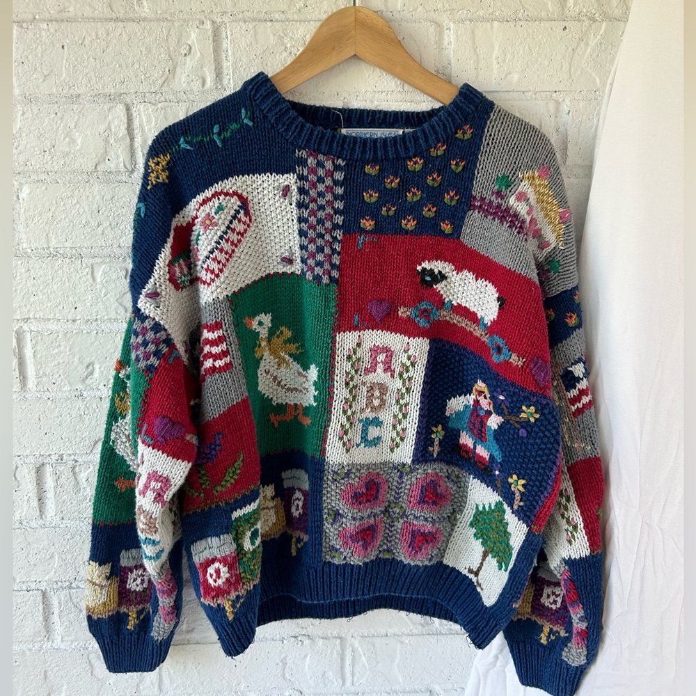 Vintage Xl Cotton Sweater : Grandmacore Cottagecore
